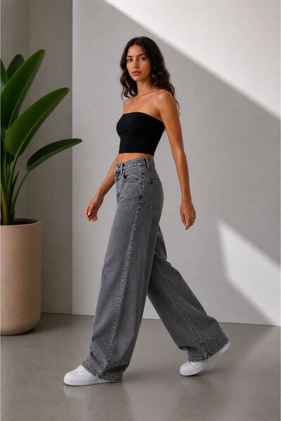 Rosita Women's High Waist Baggy Wide Leg Jeans