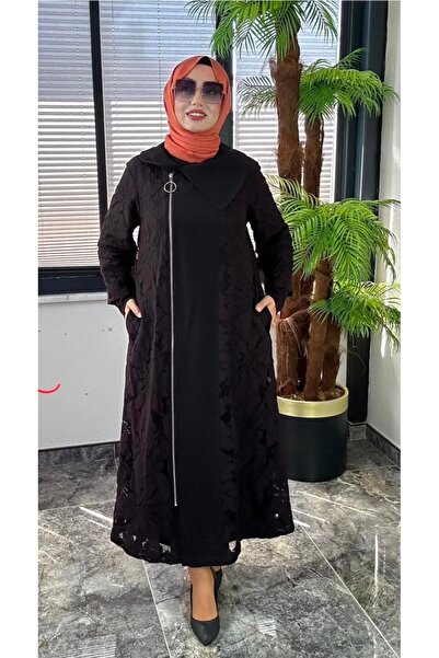 fatma Kadın tesettür büyük beden güpürlü kap