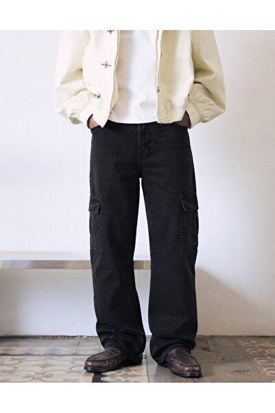 hacker Men's Wide Leg Premium Comfort Smoked Cargo Baggy Pants