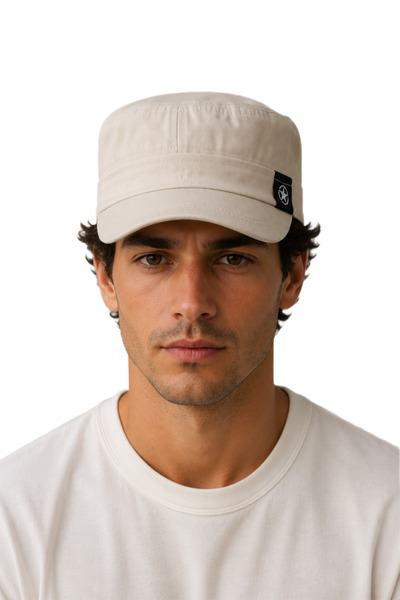 HatClub Exclusive Cream Castro Hat Men's Adjustable Strap Solid Color Premium...