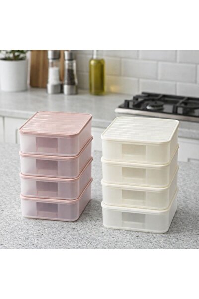 STATİKA HOME 4'lü Küçük Buzdolabı Organizeri-Buzdolabı Saklama Kabı
