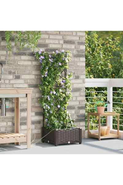 vidaxl Vaza pentru Gradina Maro 40 x 40 x 126 cm Plastic