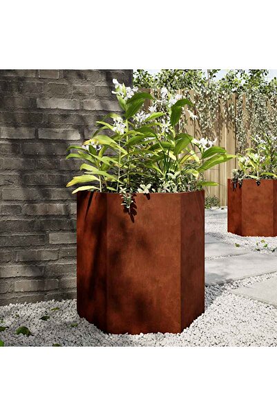 vidaxl jardiniere de gradina 46x40x45 cm otel de intemperii