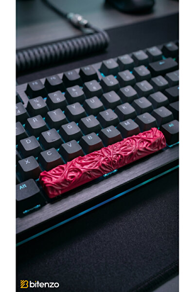 Bitenzo3D Custom Tasarım Mekanik Klavye Spacebar Keycap - 6.25u Uyumlu Özel D...