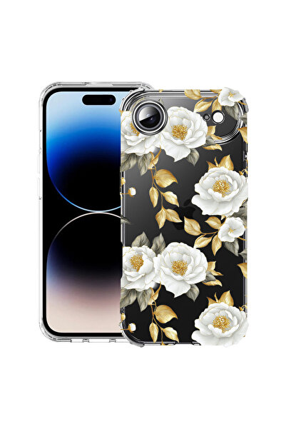 bestcase Husă Antișoc pentru Apple iPhone 17 Air, Florală - Camelie Aurie Est...