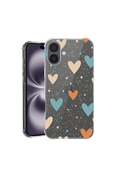 bestcase Противоударен калъф за Apple iPhone 16, със сладък любовен десен, 18...