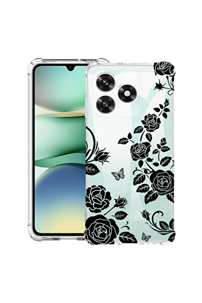 bestcase Husă Antișoc pentru Honor 400 Lite, Florală - Trandafir Negru, 20386...