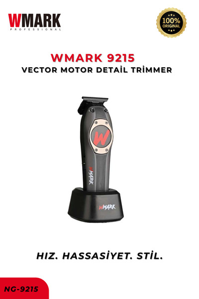 Wmark 9215 Vector Motor Detail Trimmer Gri | 10000 RPM, DLC Bıçak, Profesyone...