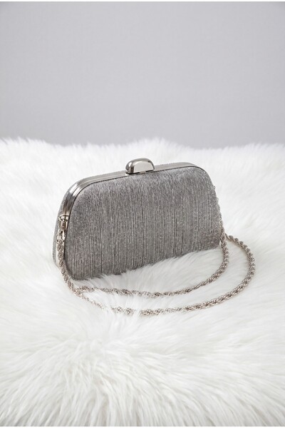 Modamorfo Glitter snap portfolio bag - gray