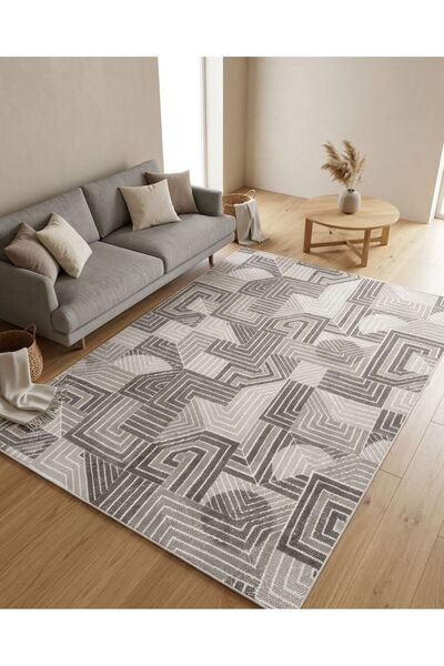 Dinarsu Premium Modern Geometrik Labirent Desenli Halı