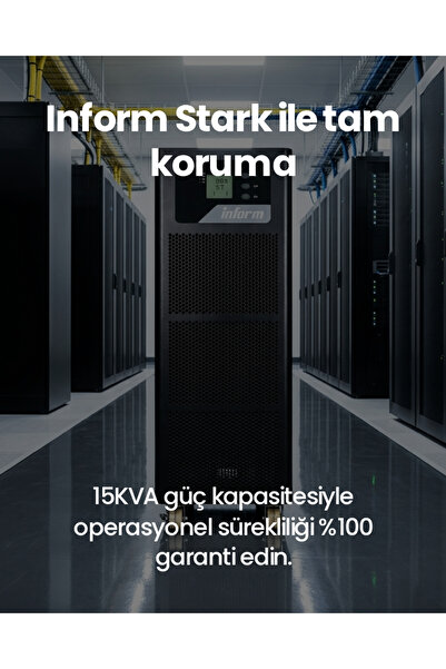 Inform StarK 15KVA 13.5KW 3 Faz Online UPS Kesintisiz Güç Kaynağı LCD IGBT