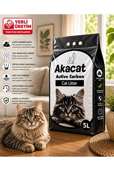 AKACAT Aktif Karbonlu Süper Topaklanan Premium 5 Lt