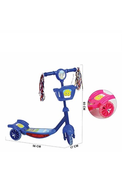 iTajir 3 wheel kids scooter with front basket and handle decoration - classic...