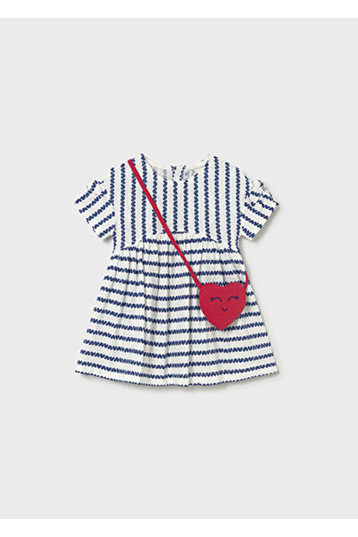 MAYORAL Baby Girl Patterned Dress and Bag Set Cream - 01919