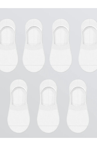 LC Waikiki White Men's Bamboo Ballerina Socks 7-Pack