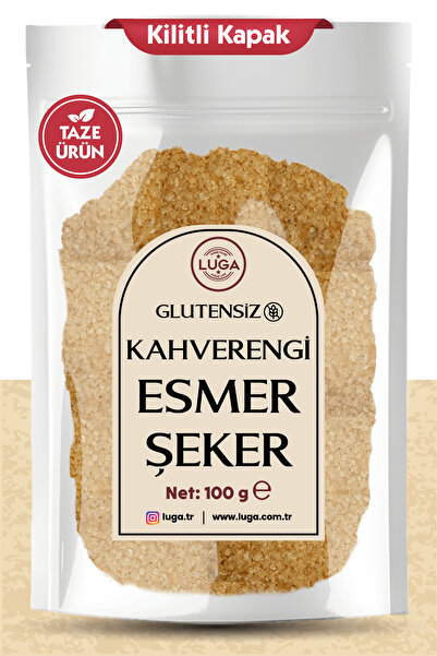 Luga Kahverengi Esmer Şeker 100 g - 1. Kalite, Taze Ürün, Katkısız, Glutensiz...