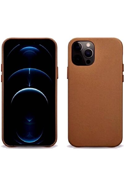 ICARER Γνήσια Δερμάτινη Θήκη Πλάτης για iPhone 12 Pro Max – Καφέ