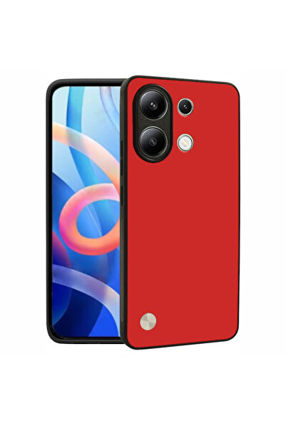 Bodycell Σκληρή Θήκη από Vegan Δέρμα για Xiaomi Redmi Note 13 4G – Κόκκινο