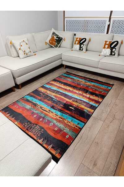 ALLGELSİN Zrh Woven Base Bamboo Digital Printing Living Room Carpet Non-Slip ...