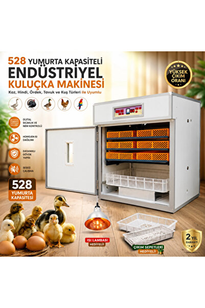 Epilons 528 Yumurta Kapasiteli Endüstriyel Kuluçka Makinesi - 3 Çeşit Viyollu...