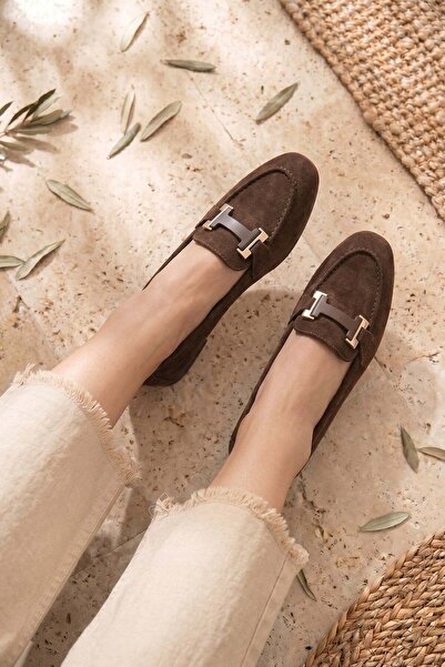 Stilbagshoes Wendi̇ Imported Buckle-Detail Women's Daily Shoes Brown