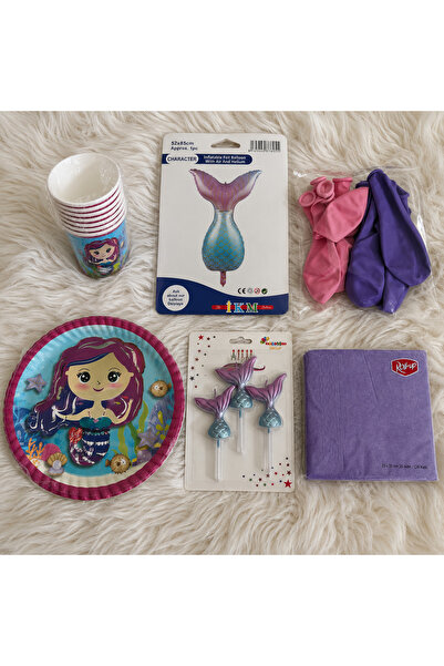 BeU Kids Deniz kızı Doğum günü/Parti kutusu - 8 Kişilik - 53 Parça
