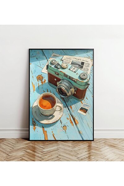Retro Kahve Fotoğraf Poster Çerçevesiz