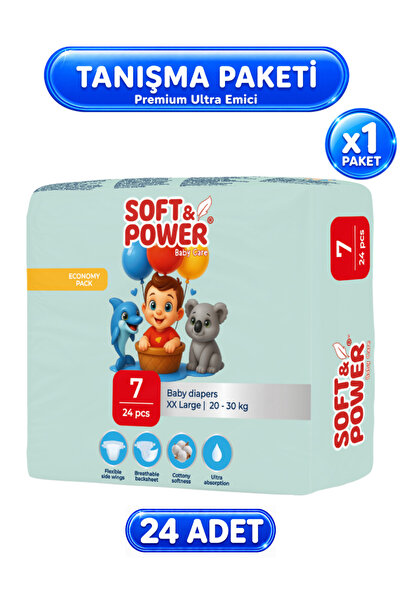 Soft&Power Bebek Bezi No:7 XXLarge 20-30 Kg 24lü