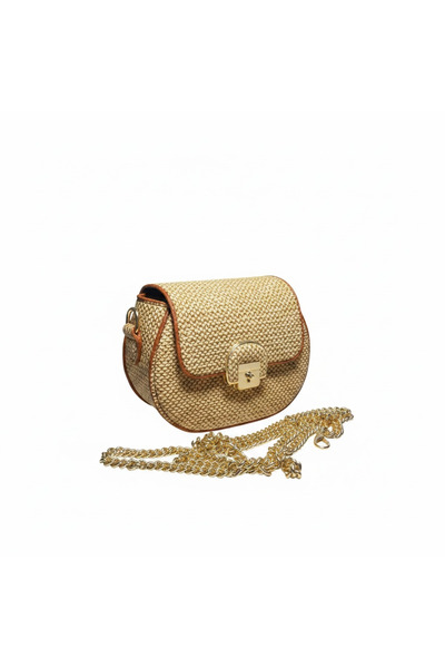 BOEM BAG Zincir askılı minimal şık hasır çanta