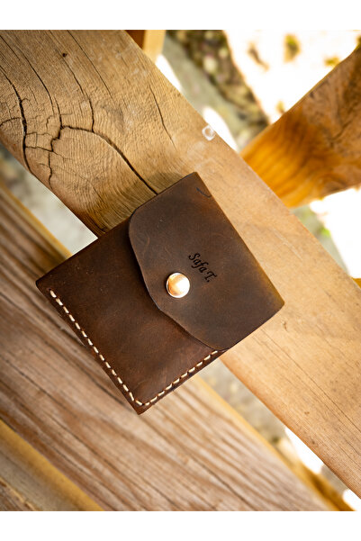 GERMANICIA LEATHER CRAFT Erkek Deri Cüzdan [Kişileştirme] Hakiki Deri Minimal...