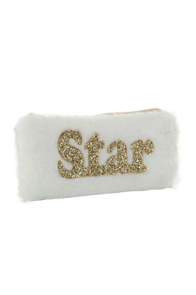 Dolphin Plush Pencil Bag White