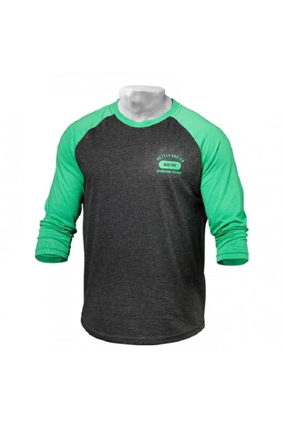 BETTER BODIES Tricou de baseball pentru bărbați, verde/antracit melanj