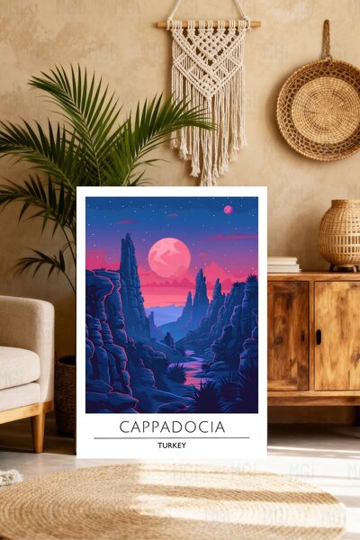 Mgi Design Αισθητική vintage αφίσα ταξιδιού σε στυλ Boho Τέχνη στο δωμάτιο με...