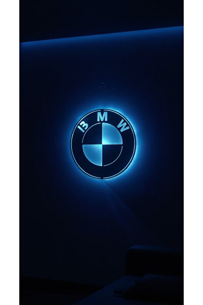 Murat Lazer Sevgiliye Hediye BMW LED Tabela - Duvar Dekoru & Gece Lambası Mavi