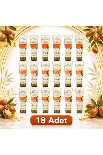 Dalan Argan Yağı Besleyici Hızlı Emilen Tüp Krem 250 ml - 18'li Set