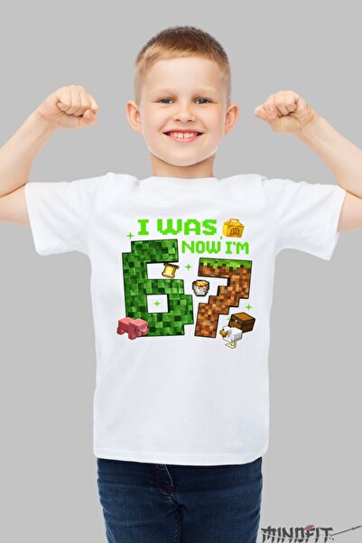 GILDAN Μπλουζάκι Minecraft Έξι Επτά για τα Γενέθλιά μου