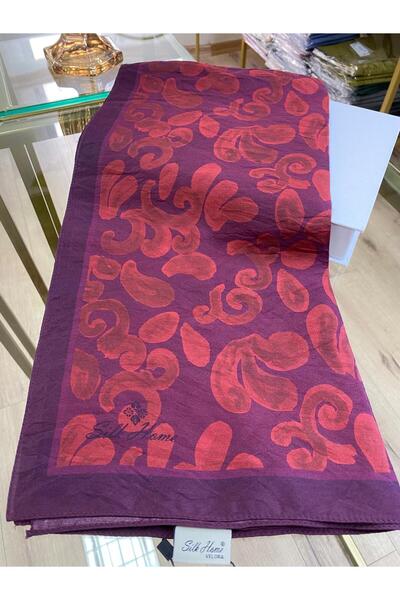 Silk Home Purple Pomegranate Flower Viscose Velora Scarf