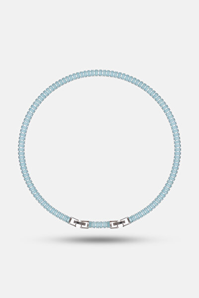 Simovia Opak (Pastel) 5 mm Baget Zirkon Taşlı Su Yolu Kolye