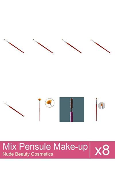 Makeup Set Mix 8 produse Pensule Makeup: Pensula gel limba de pisica - nr.2, ...