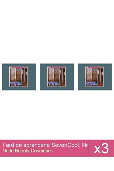 Makeup Set 3x Fard de sprancene SevenCool, Nr 3