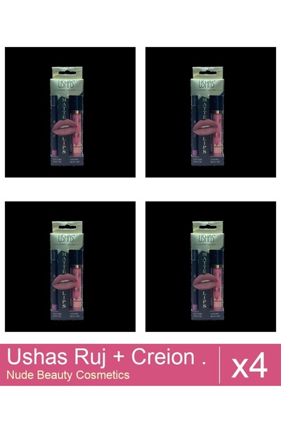 Makeup Set 4x Ushas Lipstick + Pencil. No. 16