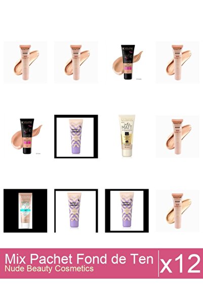 Makeup Set Mix 12 produse Fond De Ten: Eveline Better the Perfet, 03 ( light-...