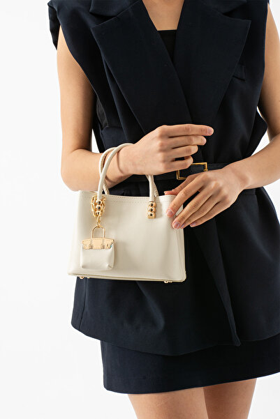 cocy-col Rolhp Model Cream Women's Hand and Shoulder Bag