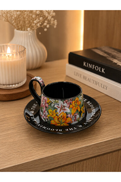 sahal aloula Luxury Rose Cup with Colorful Artwork ☕ 🌺