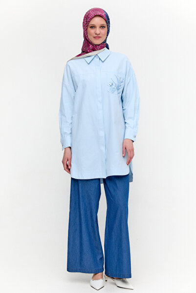 Setrms Nakış Detaylı Oversize Pamuklu Tunik