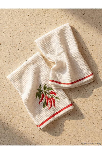 LC Waikiki Embroidered Tea Towel 2 Pack 40x60 cm