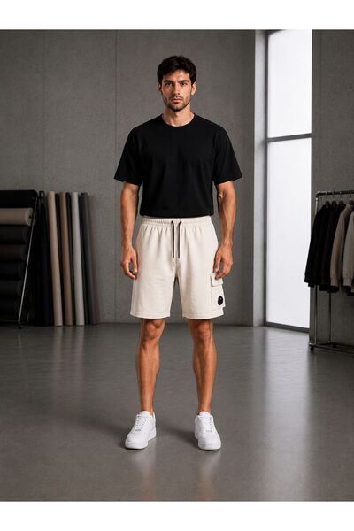 HZR wear Erkek Pamuklu Cepli Regular Fit Beli Bağcıklı Şort