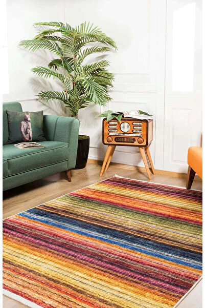 halinet Halı.Net Multi-Colored Modern Washable Non-Slip Living Room Carpet Ha...