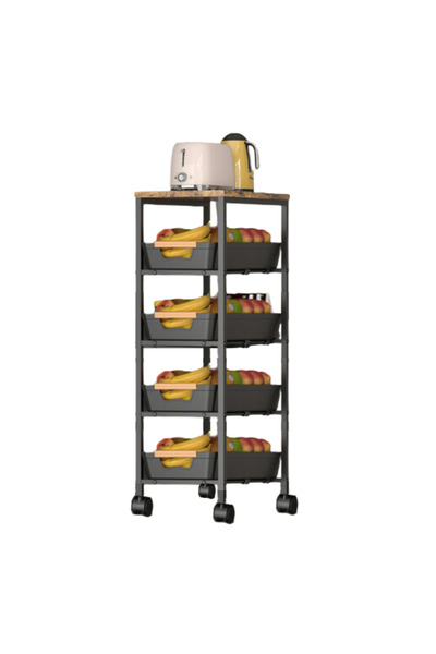 Viyogo Slim portable stand with 5 levels, 4 retractable shelves and 1 MDF she...