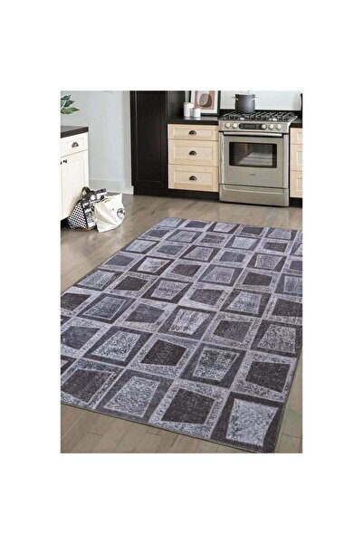 halinet Halı.Net Anthracite Modern Washable Non-Slip Living Room Carpet Artl-...